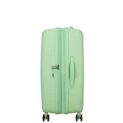 Clearance American Tourister Soundbox Spinner 67/24 TSA Expandable pastel green