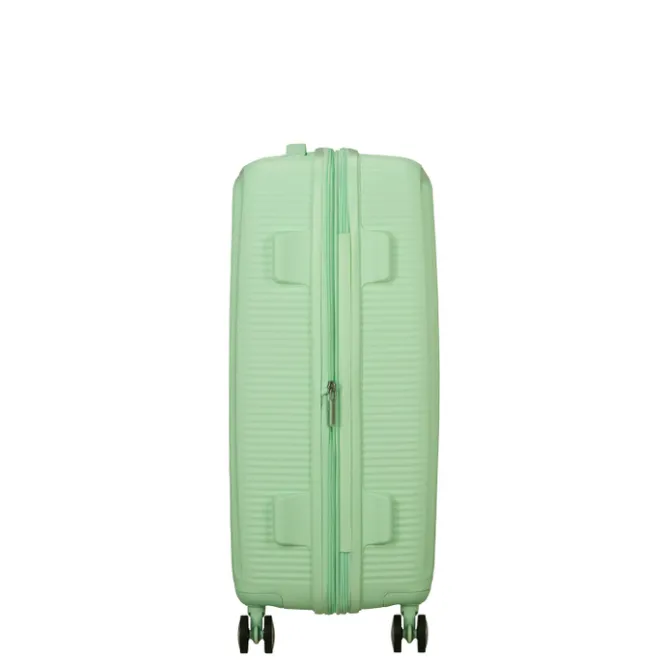 Clearance American Tourister Soundbox Spinner 67/24 TSA Expandable pastel green