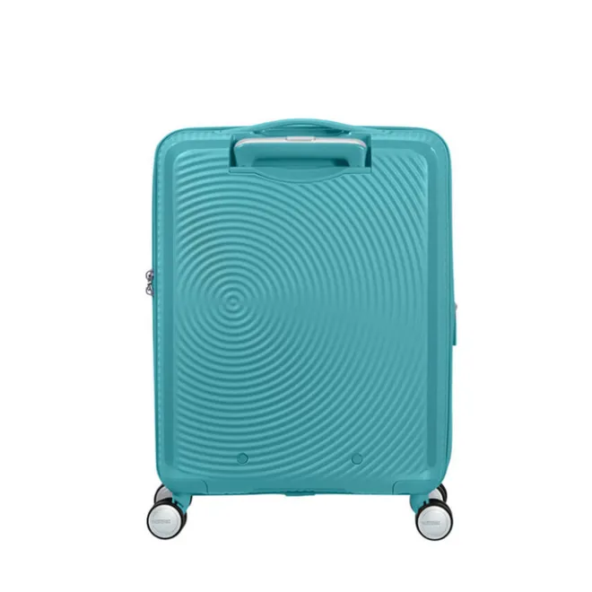 New American Tourister Soundbox Spinner 55 Expandable turquoise tonic