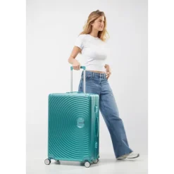 Hot American Tourister Soundbox Aluminium Spinner 77 cm Expandable dusty turquoise