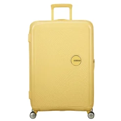 New American Tourister Soundbox Spinner 77/28 TSA Expandable pastel yellow