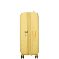 New American Tourister Soundbox Spinner 77/28 TSA Expandable pastel yellow