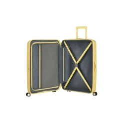 New American Tourister Soundbox Spinner 77/28 TSA Expandable pastel yellow