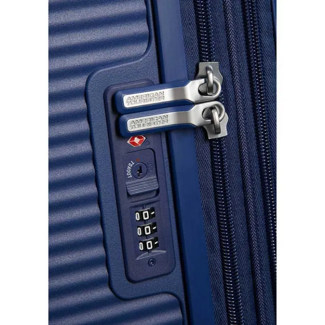 Outlet American Tourister Soundbox Spinner 55 Expandable midnight navy