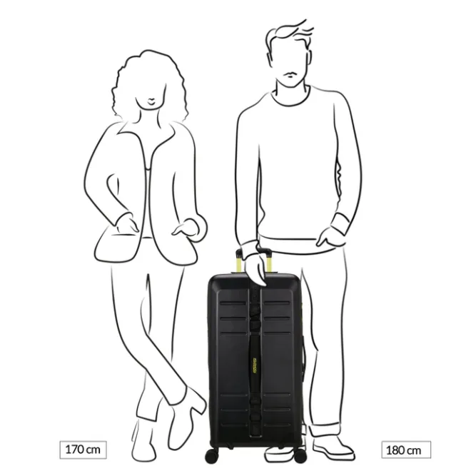 Outlet American Tourister Trailon Trunk 80/30 TSA black