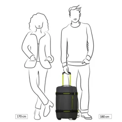 Best American Tourister Urban Track Duffle/Wheels S Coated black/lime