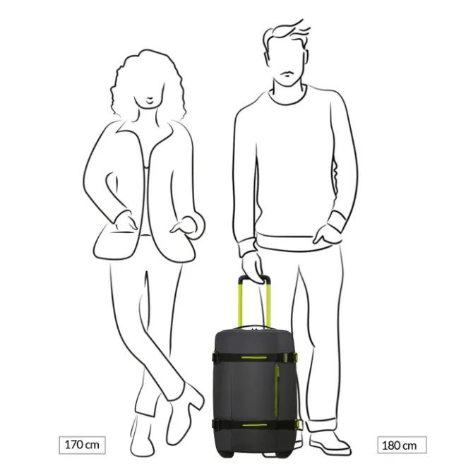 Best American Tourister Urban Track Duffle/Wheels S Coated black/lime