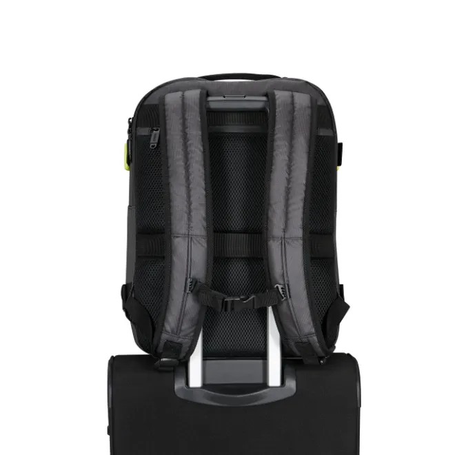Outlet American Tourister Urban Track Laptop Backpack 15,6" coated black/Lime
