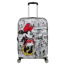 Clearance American Tourister Wavebreaker Disney Spinner 67/24 TSA minnie comics white