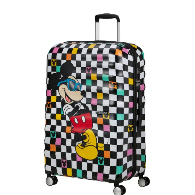 Best American Tourister Wavebreaker Disney Spinner 77 cm Mickey Check