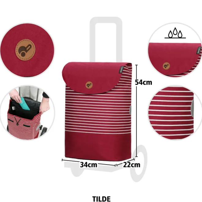 Clearance Andersen Scala Shopper Tilde red