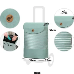 Outlet Andersen Unus Shopper Fun Tilde mint