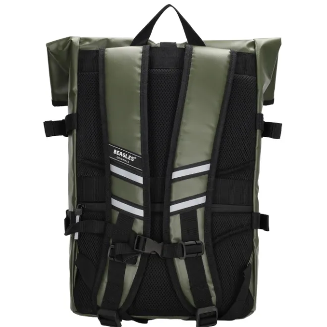 Outlet Beagles Originals Tokyo Rolltop Rugtas Waterproof 15,6" olijfgroen