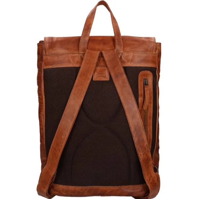 Online Bear Design Cow Lavato Backpack cognac
