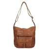 Online Bear Design Cow Lavato Dames Schoudertas cognac