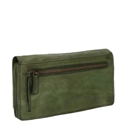 Bear Design Cow Lavato Dames Portemonnee 12cc olive green