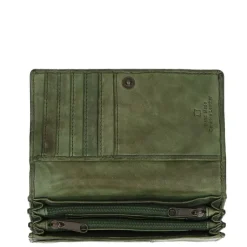 Bear Design Cow Lavato Dames Portemonnee 12cc olive green