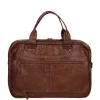 New Bear Design Cow Lavato Laptoptas bruin