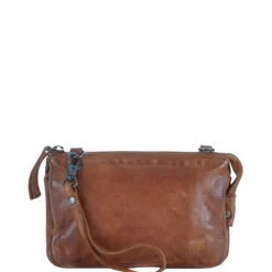 New Bear Design Cow Lavato Uma Crossbody cognac