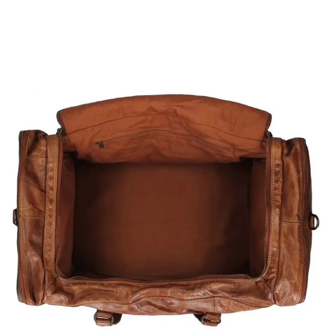 Bear Design Cow Lavato Weekendtas cognac