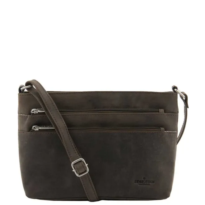 Outlet Bear Design Dark Nature Schoudertas Multi Rits brown