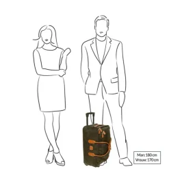 New Bric's Life Holdall Reistas met Wielen 55 olive