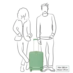 Hot Bric's Positano Cabin Trolley 55 with Pocket sea green