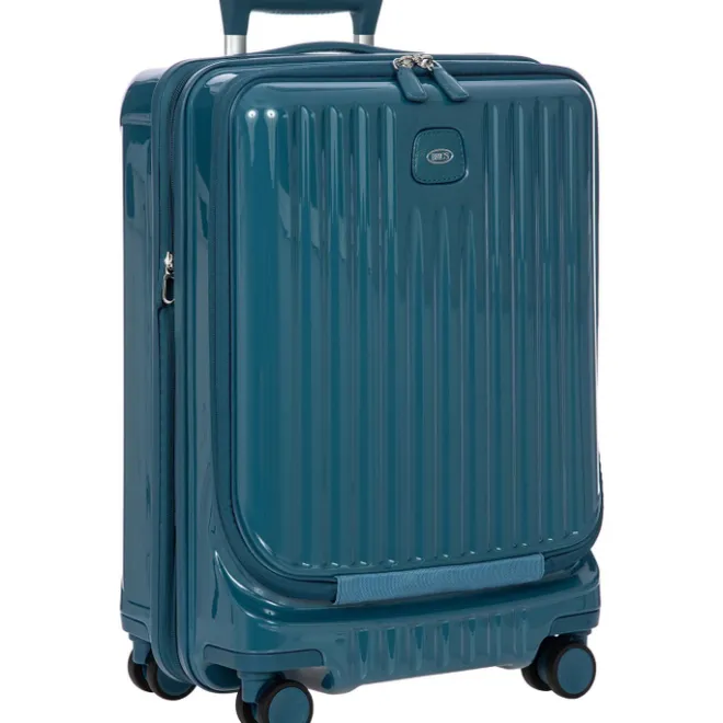 Hot Bric's Positano Cabin Trolley 55 with Pocket sea green