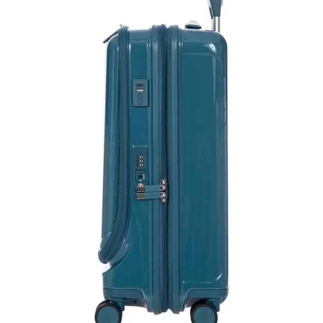 Hot Bric's Positano Cabin Trolley 55 with Pocket sea green