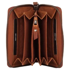 Sale Burkely Antique Avery Wallet M Back Zipper cognac