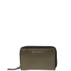New Burkely Creased Crystal Double Flap Wallet gun metal