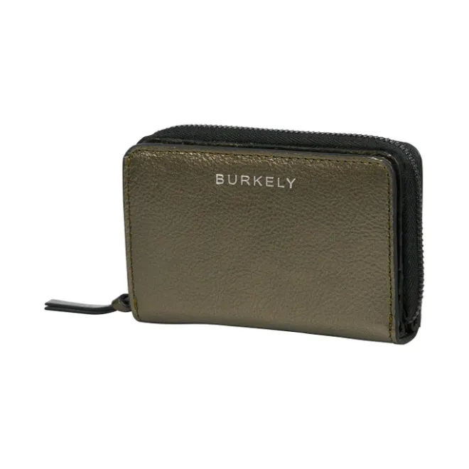New Burkely Creased Crystal Double Flap Wallet gun metal