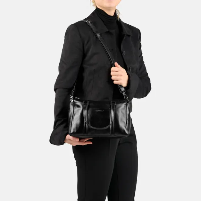 Burkely Creased Crystal Handbag black