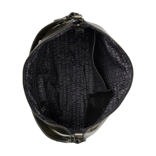 Discount Burkely Creased Crystal Wide Hobo gun metal