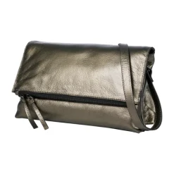Clearance Burkely Creased Crystel Satchel Bag gun metal
