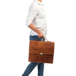 Best Burkely Scott Vintage Briefcase 2 Compartment cognac