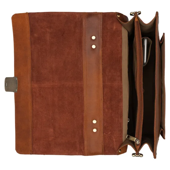 Best Burkely Scott Vintage Briefcase 2 Compartment cognac