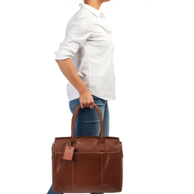 Online Burkely Vintage Doris Laptop Bag 15.6" cognac