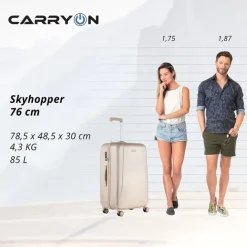 Discount CarryOn Skyhopper 4 Wiel Trolley 78 champagne