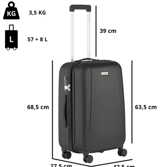 Best CarryOn Skyhopper 4 Wiel Trolley 68 Expandable black