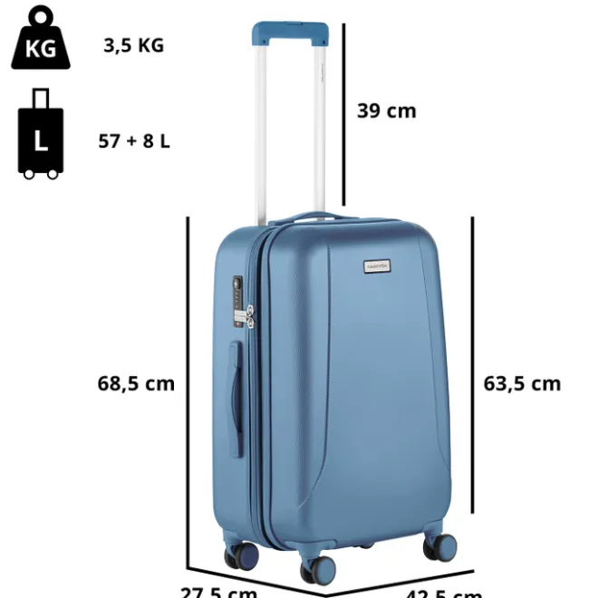New CarryOn Skyhopper 4 Wiel Trolley 68 Expandable cool blue