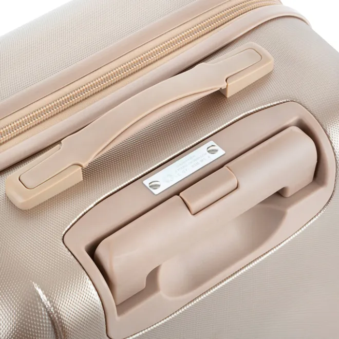 Best CarryOn Skyhopper 4 Wiel Trolley 55 + Beautycase Set champagne