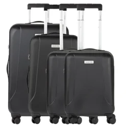 Outlet CarryOn Skyhopper 4-Delige Kofferset S/S/M/L black