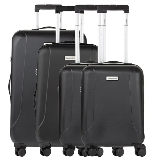 Outlet CarryOn Skyhopper 4-Delige Kofferset S/S/M/L black
