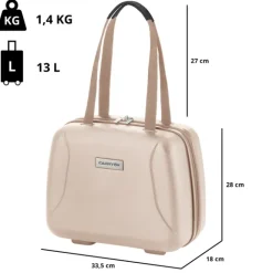 Best CarryOn Skyhopper 4-Delige Kofferset Beautycase/S/M/L champagne