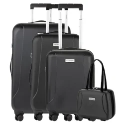 Clearance CarryOn Skyhopper 4-Delige Kofferset Beautycase/S/M/L black