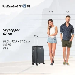 Clearance CarryOn Skyhopper 4-Delige Kofferset Beautycase/S/M/L black