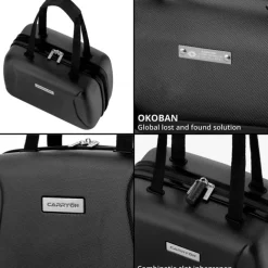 Clearance CarryOn Skyhopper 4-Delige Kofferset Beautycase/S/M/L black