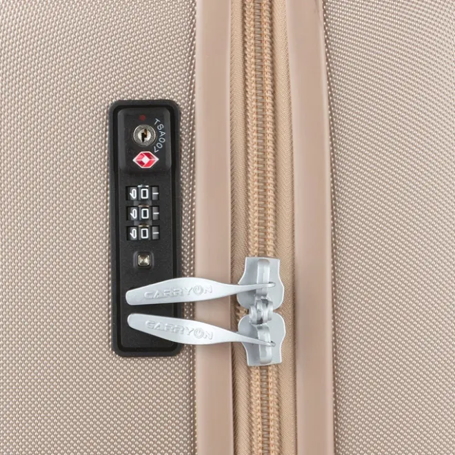 Outlet CarryOn Skyhopper Trolleyset 3pcs TSA champagne