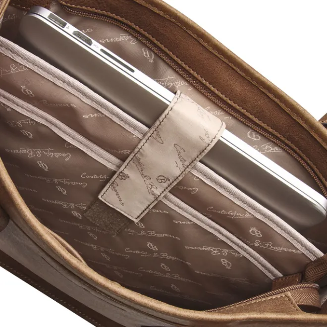 Online Castelijn & Beerens Carisma Laptop Shopper RFID 15.6'' + Tablet cognac
